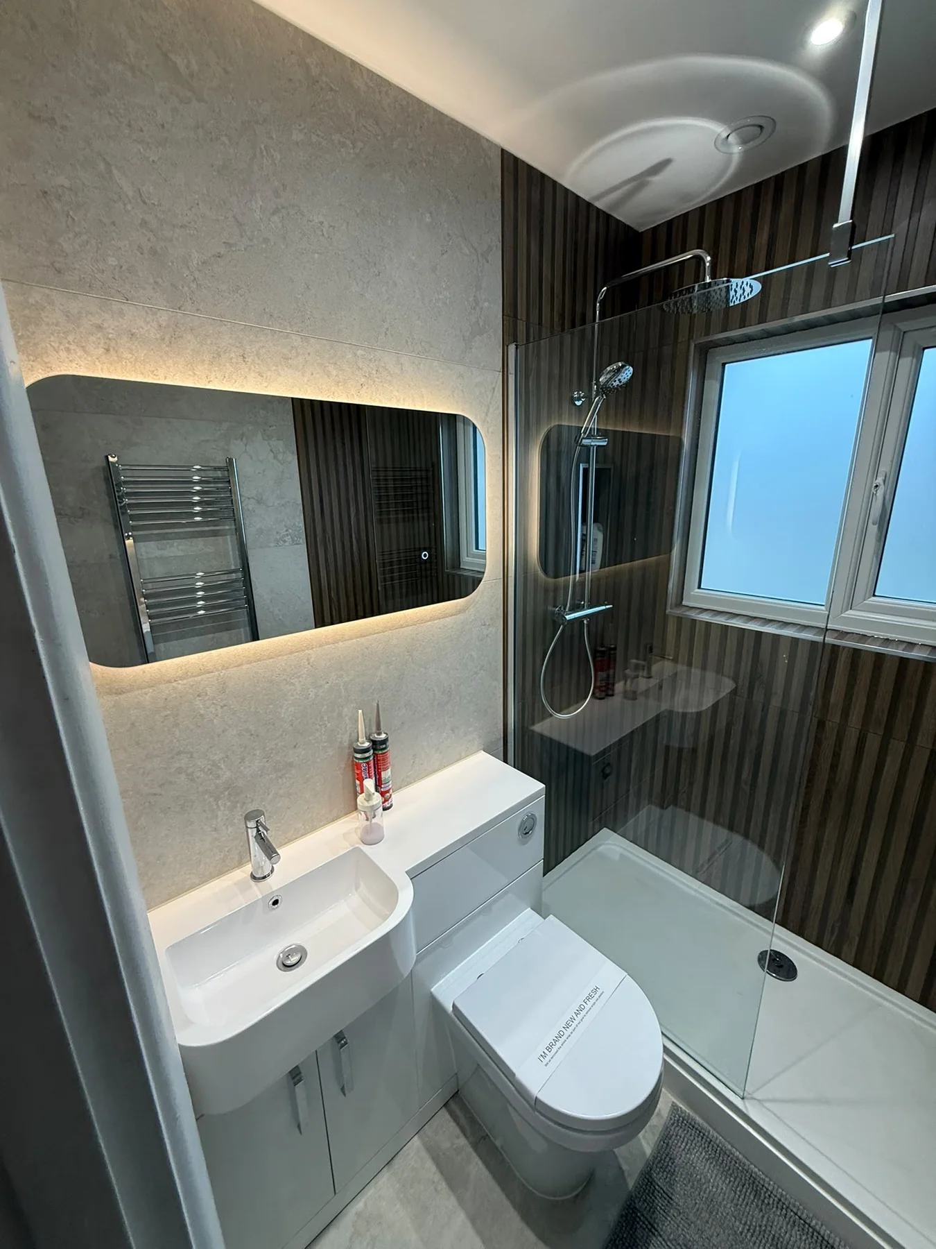 Black feature bathroom