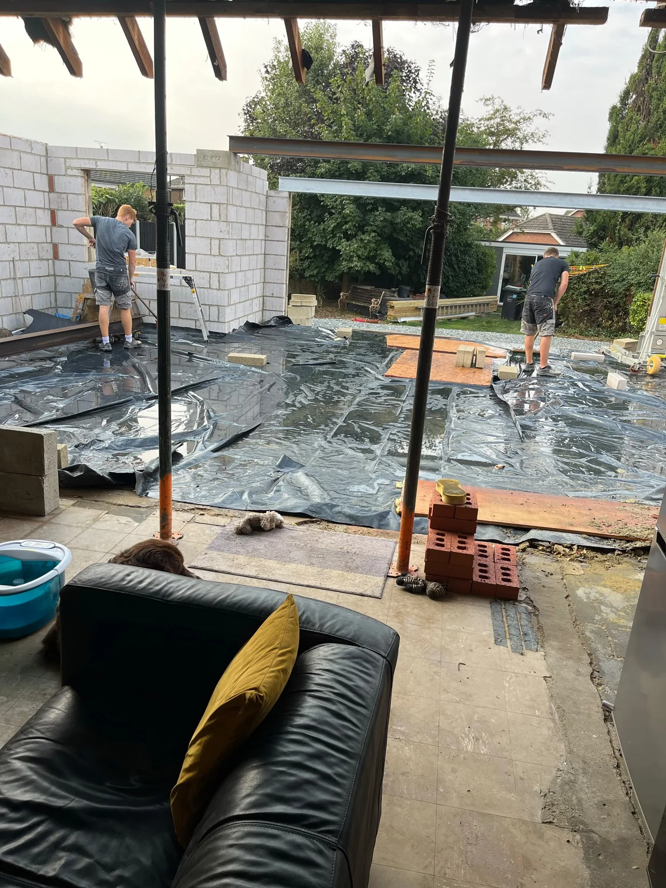 Preparing the new floor