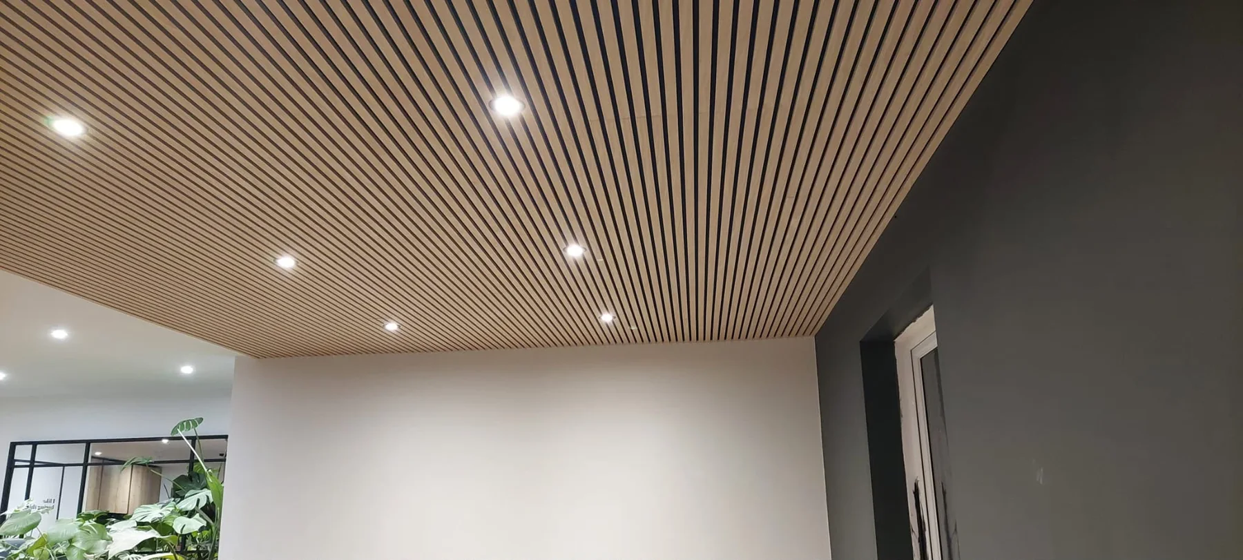 Slatted ceiling detail